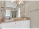 Clean bathroom with double sinks and updated vanity at 3685 Washington Rd, East Point, GA 30344