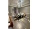 Dining area featuring hardwood floors and stylish chandelier at 3685 Washington Rd, East Point, GA 30344
