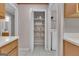 Organized pantry with wire shelving and baskets, located near the kitchen and laundry area at 81 Bowers Rd, Moreland, GA 30259