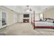 Spacious main bedroom with a fireplace, trey ceilings, and ample closet space at 1233 Kern Cv, Mcdonough, GA 30253