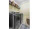 Well-organized laundry room featuring modern appliances and ample shelf storage for convenience at 306 Interlake Pass, Mcdonough, GA 30252