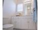 Bright bathroom with white vanity, stylish fixtures, and natural light from a window at 111 Dixson Rd, Bowdon, GA 30108