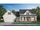 Charming two-story home featuring white siding, a covered porch, and an attached garage at 6159 Se Pinewood Dr, Covington, GA 30014