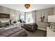 Cozy bedroom featuring two twin beds, neutral color scheme, and stylish decor at 2446 Naples St, Hoschton, GA 30548