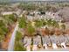 Aerial view of the homes in the neighborhood featuring mature trees and natural landscaping at 103 Augusta Dr, Peachtree City, GA 30269