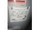 Close-up view of the water heater label indicating a model number of GCR-40 400 and a serial number of 2134125823900 at 8794 Homewood Dr, Riverdale, GA 30274