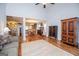 Open concept living room with dining area and kitchen beyond at 101 Deer Park Dr, Carrollton, GA 30116
