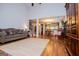 Spacious living room showcases open floor plan with hardwood floors and stairs at 101 Deer Park Dr, Carrollton, GA 30116