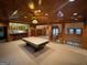 Spacious game room with a pool table, bar, and plenty of room for entertaining guests at 275 Old Mill Ct, Fayetteville, GA 30214
