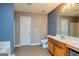 Bathroom featuring a tub, toilet, vanity, and ceramic tile floors at 2786 Snapfinger Mnr, Decatur, GA 30035