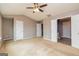 Spacious main bedroom features a ceiling fan, ensuite, and walk-in closet at 2786 Snapfinger Mnr, Decatur, GA 30035
