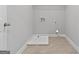 Unfinished laundry room includes gray walls and hookups for washer and dryer at 5915 Langdale Chase # 16, Douglasville, GA 30135