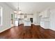 Modern kitchen featuring white cabinets, stainless steel appliances, and a center island at 6600 Wansfell Ct # 28, Douglasville, GA 30135