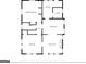 Detailed floor plan showcasing the layout of the bedrooms, living room, kitchen, and bathroom at 2791 Pearl St, East Point, GA 30344