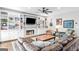 Comfortable living room features a fireplace, built-in shelves, and stylish décor at 220 Terrane Rdg, Peachtree City, GA 30269
