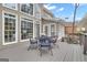 Spacious back deck with comfortable outdoor seating for enjoying backyard views at 804 Carnellian Ln, Peachtree City, GA 30269