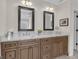 Bathroom with double vanity and a granite countertop at 804 Carnellian Ln, Peachtree City, GA 30269