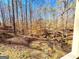 A serene backyard view overlooking a wooded area provides a sense of privacy and nature at 304 Chestatee Ct, Woodstock, GA 30188