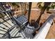Stylish spiral staircase leading to the backyard and pool area at 300 Annelise Park Dr, Fayetteville, GA 30214