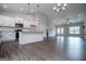 Bright, open living space with a kitchen island and dining area at 3264 Greenhill Ct, Villa Rica, GA 30180