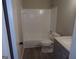Bathroom with shower-tub combo, new vanity, and tile flooring at 2401 Northlake Ct, Atlanta, GA 30345