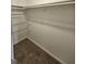 Walk-in closet with carpeted flooring, wire shelving, and ample storage space at 245 Kim Trl, Stockbridge, GA 30281