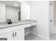 Bathroom featuring vanity with granite countertop, black hardware, and tile floors at 3201 Azteca Way, Dacula, GA 30019