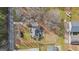 Drone's-eye view of a house surrounded by a sprawling green yard, showcasing its serene setting at 3403 Bill Gardner Pkwy, Locust Grove, GA 30248