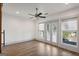 This unfurnished bedroom features recessed lighting, and double French doors at 560 John Wesley Dobbs Ne Ave, Atlanta, GA 30312