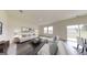 Bright living room with large windows, comfortable seating, and neutral decor at 7728 Sudbury Cir, Covington, GA 30014