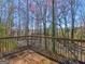 Deck view with wood railing and view of trees in the backyard at 150 Grove Creek Dr, Locust Grove, GA 30248