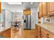Eat-in kitchen with stainless steel appliances and a dining table for four at 155 Stayman Park, Fayetteville, GA 30215
