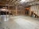 Unfinished basement with wooden framework and exposed insulation offering potential for customization and expansion at 306 Oakwind Way, Canton, GA 30114