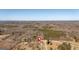 High aerial view showcasing property, nearby roads, and rural location at 5700 Mount Zion Rd, Waco, GA 30182