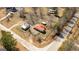 Aerial view of the home's roof, yard, and the surrounding area at 5700 Mount Zion Rd, Waco, GA 30182