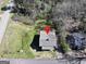 Bird's-eye view of a home with a charming blue exterior and cozy outdoor space at 340 Cedar St, Social Circle, GA 30025