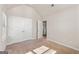 Bright bedroom boasts vaulted ceiling, double door closet, and neutral walls at 7754 Hansel Ln, Lithonia, GA 30058