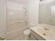 This bathroom features a tub/shower combo and a light colored vanity at 4161 Windermere Dr, Lithonia, GA 30038