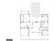 Detailed floor plan showcasing the layout of the home, including rooms, pool, and outdoor spaces at 825 Sugar Creek Se Way, Conyers, GA 30094