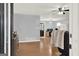 Spacious living room has hardwood floors and a neutral color palette at 6255 James Rd, Austell, GA 30168
