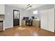 This home office features ample workspace, storage, and natural light at 6255 James Rd, Austell, GA 30168