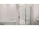 Bright bathroom with tub and standup shower at 8595 Secretariat Dr # 19, Lithonia, GA 30058