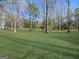 Lush backyard with well-maintained grass and scattered trees, offering a serene setting for outdoor activities and relaxation at 114 Mcbride Rd, Fayetteville, GA 30215