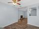 Open living room area that leads into dining area with fireplace at 255 Brandon Ridge Cir, Stockbridge, GA 30281
