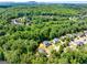 Stunning aerial view of a home nestled among lush trees with a private backyard at 6690 Bridge Brook Ovlk, Cumming, GA 30028