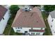 Aerial view of the home's exterior showing the roof, backyard, and surrounding neighborhood at 5625 Jamerson Dr, South Fulton, GA 30349