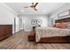 Cozy main bedroom with stylish furnishings, natural light and wood flooring at 1185 Old Greenville Rd, Fayetteville, GA 30215