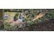 Property lines highlighting the home's location and surrounding greenery in an aerial view at 850 Coan Dr, Locust Grove, GA 30248