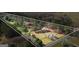 Aerial view of property surrounded by trees and nature, set back from the road at 850 Coan Dr, Locust Grove, GA 30248