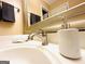 Close-up of bathroom sink with modern faucet, decorative accents, and neutral color palette at 345 Gaelic Way, Tyrone, GA 30290